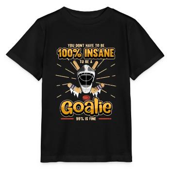 Eishockey Spieler Schlittschuhe Winter Geschenk - Stanley/Stella Kinder T-Shirt MINI CREATOR  - Schwarz - Vorne - Mikhail (115cm)