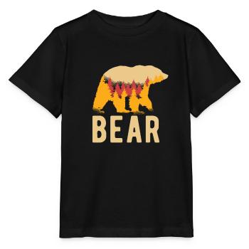 Grizzly Bear Brown Bear - Stanley/Stella MINI CREATOR Kids’ T-Shirt - black - Front - Mikhail (115cm)