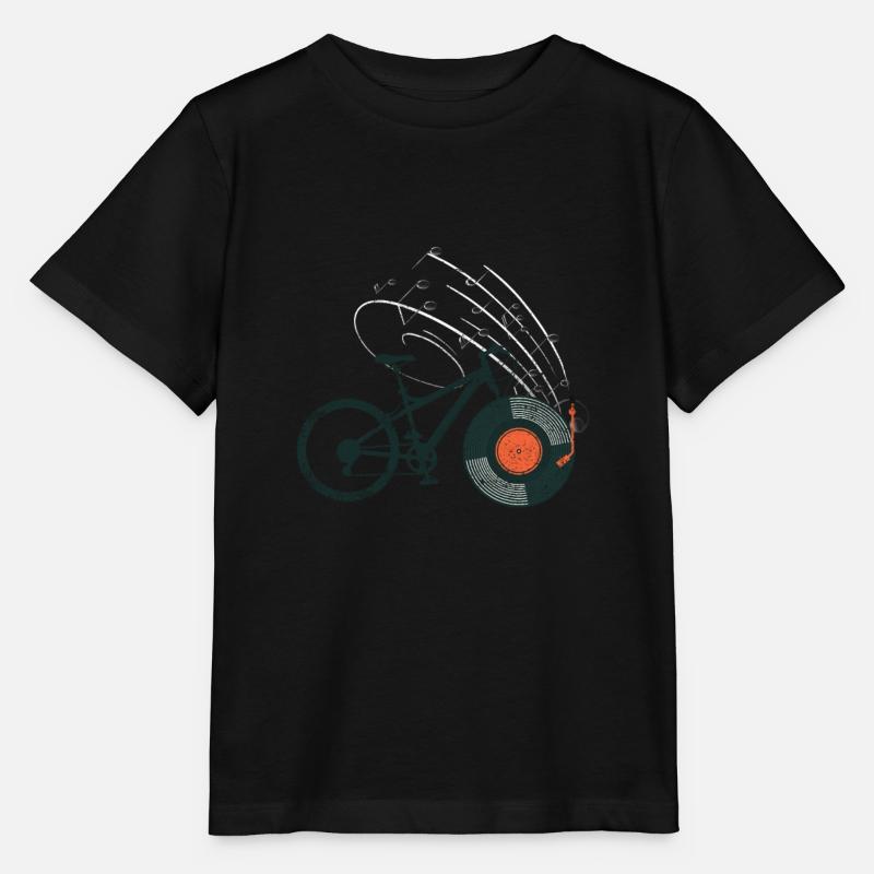 Disque de vélo vintage - T-shirt bio MINI CREATOR Stanley/Stella Enfant - noir
