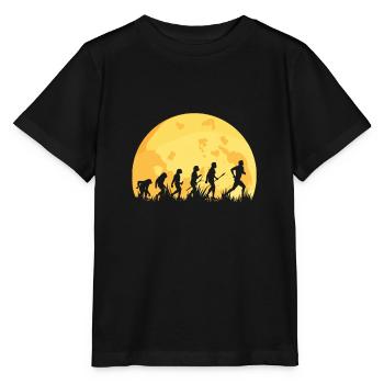 Evolution Laufen Läufer Marathon Joggen Jogger - Stanley/Stella Kinder T-Shirt MINI CREATOR  - Schwarz - Vorne - Mikhail (115cm)