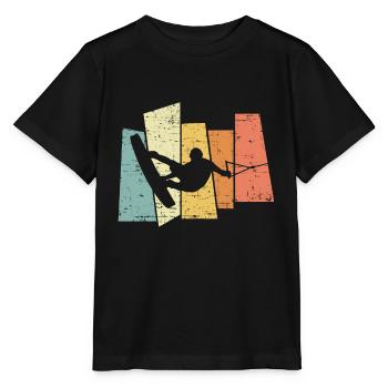 Rétro Wakeboard wakeboard wakeboard rétro wakeboard wakeboard - T-shirt bio MINI CREATOR Stanley/Stella Enfant - noir - Devant - Mikhail (115cm)