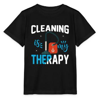 Drôle de femme de ménage nettoyeuse ménage ménage ménage ménage - T-shirt bio MINI CREATOR Stanley/Stella Enfant - noir - Devant - Mikhail (115cm)
