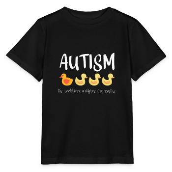 Autism awareness: different perspective - Stanley/Stella MINI CREATOR Kids’ T-Shirt - black - Front - Mikhail (115cm)