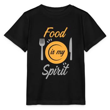 La bouffe sort drôle - T-shirt bio MINI CREATOR Stanley/Stella Enfant - noir - Devant - Mikhail (115cm)