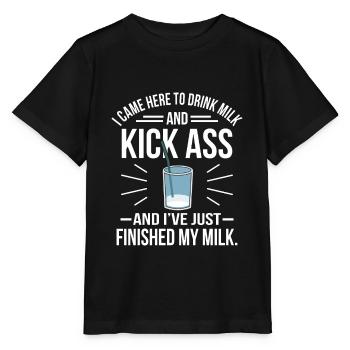 Milch - Stanley/Stella Kinder T-Shirt MINI CREATOR  - Schwarz - Vorne - Mikhail (115cm)