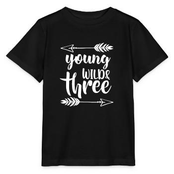 young wild & and three 3 drei Geburtstag - Stanley/Stella Kinder T-Shirt MINI CREATOR  - Schwarz - Vorne - Mikhail (115cm)