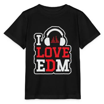 I Love Electro Dance Music EDM - Stanley/Stella Kinder T-Shirt MINI CREATOR  - Schwarz - Vorne - Mikhail (115cm)
