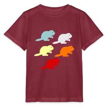 Biber - T-shirt bio MINI CREATOR Stanley/Stella Enfant - bordeaux - Devant - Kain (125cm)