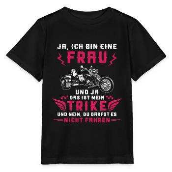 Trike Dreirad Trikefahrerin Spruch Motorradfahrer - Stanley/Stella Kinder T-Shirt MINI CREATOR  - Schwarz - Vorne - Mikhail (115cm)