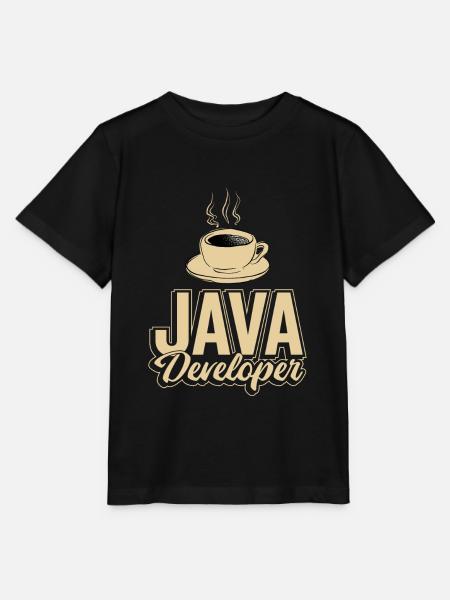 Java Developer Coffee Kaffee - Stanley/Stella Kinder T-Shirt MINI CREATOR - Schwarz
