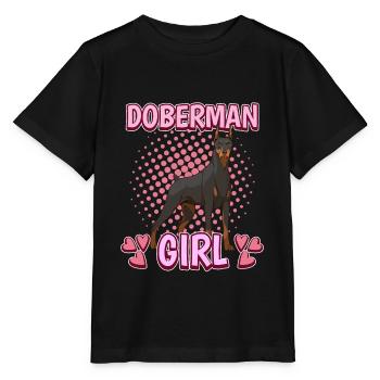 Dobermann Doberman Girl - T-shirt bio MINI CREATOR Stanley/Stella Enfant - noir - Devant - Mikhail (115cm)