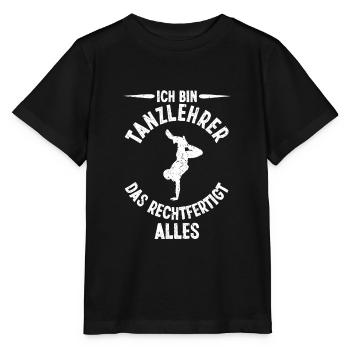 Tanzen Tänzer Tanz - Stanley/Stella Kinder T-Shirt MINI CREATOR  - Schwarz - Vorne - Mikhail (115cm)