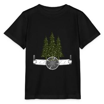 Chainsaw Axe Forester Lumberjack Saw Chain - Stanley/Stella MINI CREATOR Kids’ T-Shirt - black - Front - Mikhail (115cm)