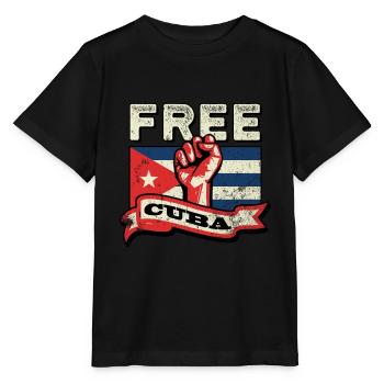 Patria Y Vida - Kuba Flagge Faust Free Kuba SOS - Stanley/Stella Kinder T-Shirt MINI CREATOR  - Schwarz - Vorne - Mikhail (115cm)