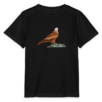Rotmilan I Greifvogel Chasse au croquant motif pour fauconnier - T-shirt bio MINI CREATOR Stanley/Stella Enfant - noir - Devant - Mikhail (115cm)