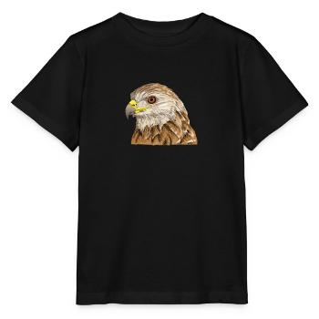Rotmilan I Greifvogel Chasse au croquant motif pour fauconnier - T-shirt bio MINI CREATOR Stanley/Stella Enfant - noir - Devant - Mikhail (115cm)