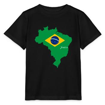 Brasilien - Stanley/Stella Kinder T-Shirt MINI CREATOR  - Schwarz - Vorne - Mikhail (115cm)