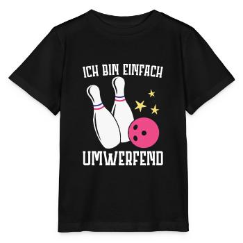 Bowling - Stanley/Stella Kinder T-Shirt MINI CREATOR  - Schwarz - Vorne - Mikhail (115cm)