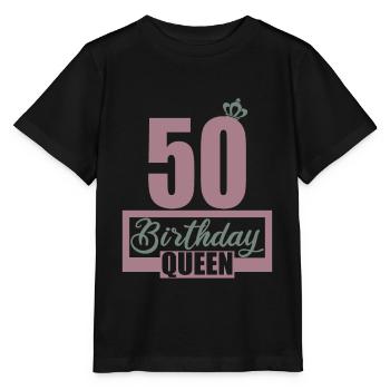 50e anniversaire 50 ans 50 années 50 Birthday Queen - T-shirt bio MINI CREATOR Stanley/Stella Enfant - noir - Devant - Mikhail (115cm)