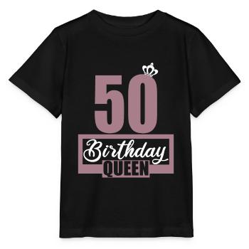 50e anniversaire 50 ans 50 années 50 Birthday Queen - T-shirt bio MINI CREATOR Stanley/Stella Enfant - noir - Devant - Mikhail (115cm)