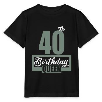 40. Geburtstag 40 Jahre 40er Birthday Queen - Stanley/Stella Kinder T-Shirt MINI CREATOR  - Schwarz - Vorne - Mikhail (115cm)