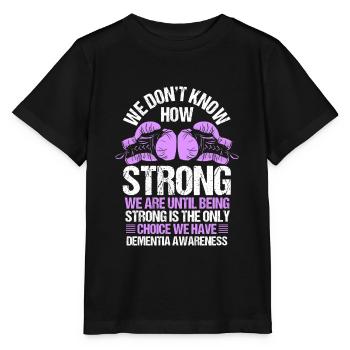 Dementia Awareness Dement Choice Purple Ribbon - Stanley/Stella MINI CREATOR Kids’ T-Shirt - black - Front - Mikhail (115cm)