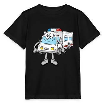 Ambulance ambulancier - T-shirt bio MINI CREATOR Stanley/Stella Enfant - noir - Devant - Mikhail (115cm)