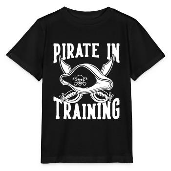 Pirate tête de mort corsaire Capitaine Fun Cadeau - T-shirt bio MINI CREATOR Stanley/Stella Enfant - noir - Devant - Mikhail (115cm)