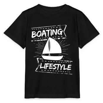 Boot Regatta . Motorboot Motoryacht . Yacht Segeln - Stanley/Stella Kinder T-Shirt MINI CREATOR  - Schwarz - Vorne - Mikhail (115cm)