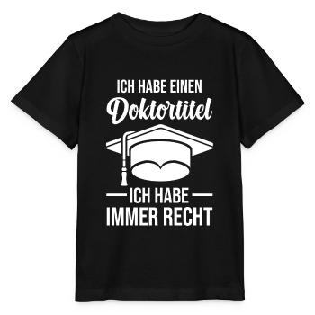 DoktorandPromotionDissertation Doktortitel - Stanley/Stella Kinder T-Shirt MINI CREATOR  - Schwarz - Vorne - Mikhail (115cm)