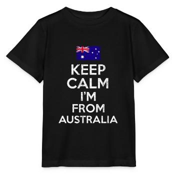 Australia Keep Calm - Stanley/Stella Kinder T-Shirt MINI CREATOR  - Schwarz - Vorne - Mikhail (115cm)
