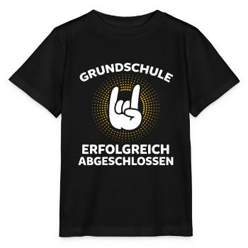Grundschule Erfolgreich Abgeschlossen - Stanley/Stella Kinder T-Shirt MINI CREATOR  - Schwarz - Vorne - Mikhail (115cm)