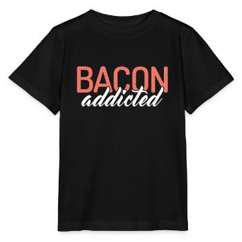 Bacon addicted - T-shirt bio MINI CREATOR Stanley/Stella Enfant - noir - Devant - Mikhail (115cm)