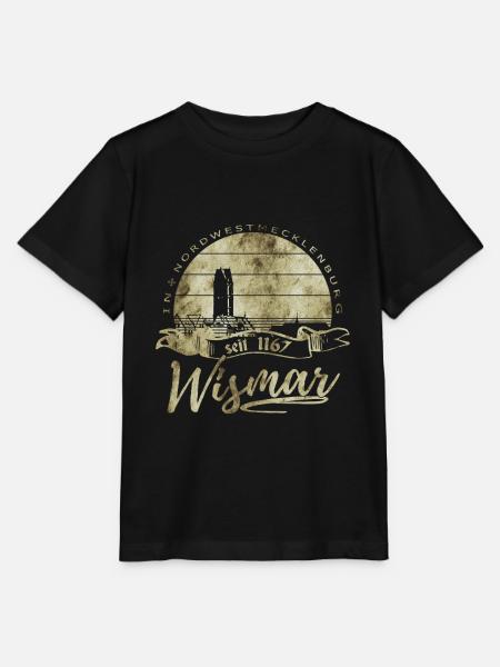 Wismar Souvenir - Stanley/Stella Kinder T-Shirt MINI CREATOR  - Schwarz