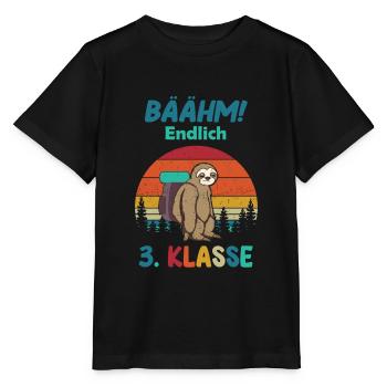 Bäähm 3 Klasse Endlich Grundschule Schule - Stanley/Stella Kinder T-Shirt MINI CREATOR  - Schwarz - Vorne - Mikhail (115cm)