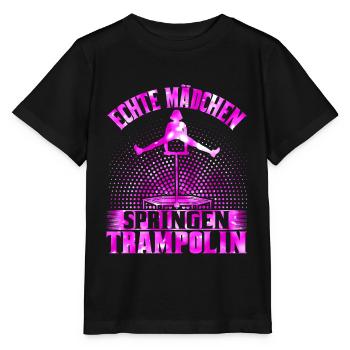 Jumping Fitness Trampolin - Stanley/Stella Kinder T-Shirt MINI CREATOR  - Schwarz - Vorne - Mikhail (115cm)