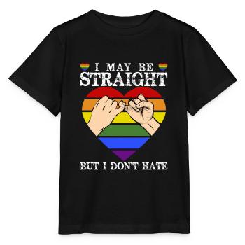 LGBTQ Regenbogen Herz - Stanley/Stella Kinder T-Shirt MINI CREATOR  - Schwarz - Vorne - Mikhail (115cm)
