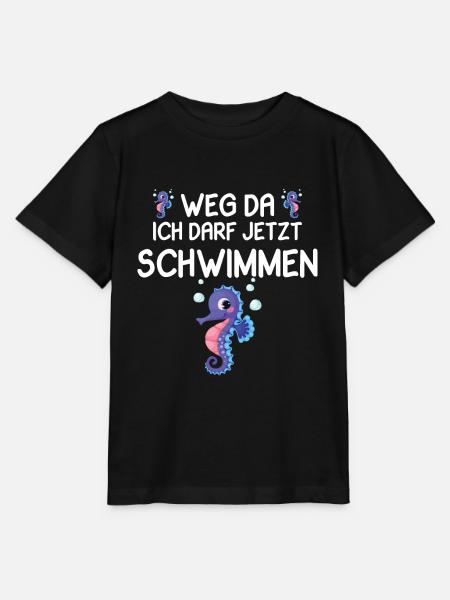 Seepferdchen, Schwimmabzeichen bestanden Geschenk - Stanley/Stella Kinder T-Shirt MINI CREATOR  - Schwarz