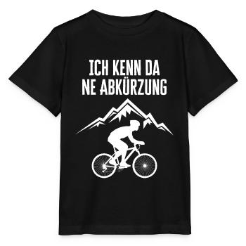 MIT DEM FAHRRAD UNTERWEGS IN DEN BERGEN - Stanley/Stella Kinder T-Shirt MINI CREATOR  - Schwarz - Vorne - Mikhail (115cm)