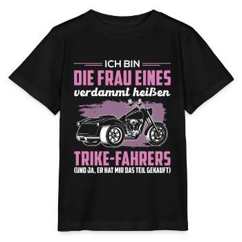 Trike Dreirad Trikefahrerin Spruch Motorradfahrer - Stanley/Stella Kinder T-Shirt MINI CREATOR  - Schwarz - Vorne - Mikhail (115cm)