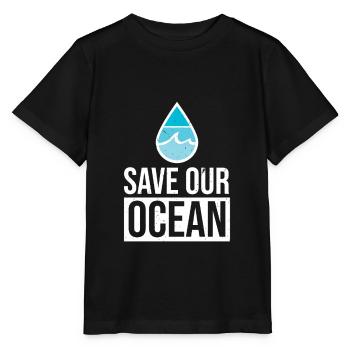 Save the Ocean - Stanley/Stella MINI CREATOR Kids’ T-Shirt - black - Front - Mikhail (115cm)