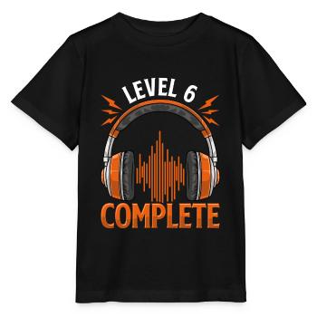 Niveau 6 Est atteint - Cadeau - T-shirt bio MINI CREATOR Stanley/Stella Enfant - noir - Devant - Mikhail (115cm)