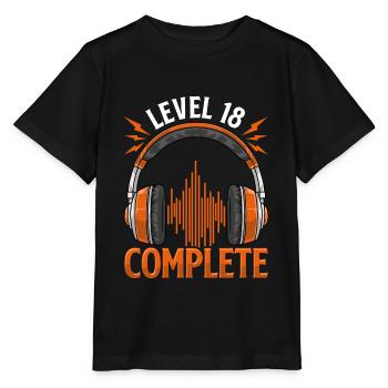 Niveau 18 Est atteint - Cadeau - T-shirt bio MINI CREATOR Stanley/Stella Enfant - noir - Devant - Mikhail (115cm)