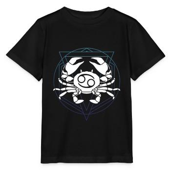 Krebs Symbol Tierkreiszeichen Horoskop - Stanley/Stella Kinder T-Shirt MINI CREATOR  - Schwarz - Vorne - Mikhail (115cm)