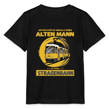 Strassenbahn KT4D Tram Straßenbahn Geschenk - Stanley/Stella Kinder T-Shirt MINI CREATOR  - Schwarz - Vorne - Mikhail (115cm)