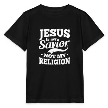 Christlicher Jesus Erlöser nicht Religion - Stanley/Stella Kinder T-Shirt MINI CREATOR  - Schwarz - Vorne - Mikhail (115cm)