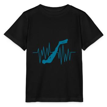 Freediving Heartbeat Freediver Apnea Divers - Stanley/Stella MINI CREATOR Kids’ T-Shirt - black - Front - Mikhail (115cm)