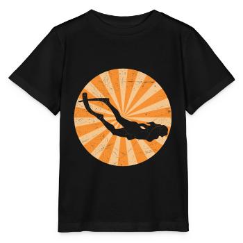 Freediving Vintage Freediver Apnea Divers Apnea - Stanley/Stella MINI CREATOR Kids’ T-Shirt - black - Front - Mikhail (115cm)