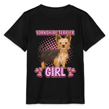 Yorkshire Terrier Yorkshire Terrier Girl - Stanley/Stella Kinder T-Shirt MINI CREATOR  - Schwarz - Vorne - Mikhail (115cm)