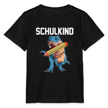 Schulkind Schulanfang Einschulung 1.Klasse - Stanley/Stella Kinder T-Shirt MINI CREATOR  - Schwarz - Vorne - Mikhail (115cm)